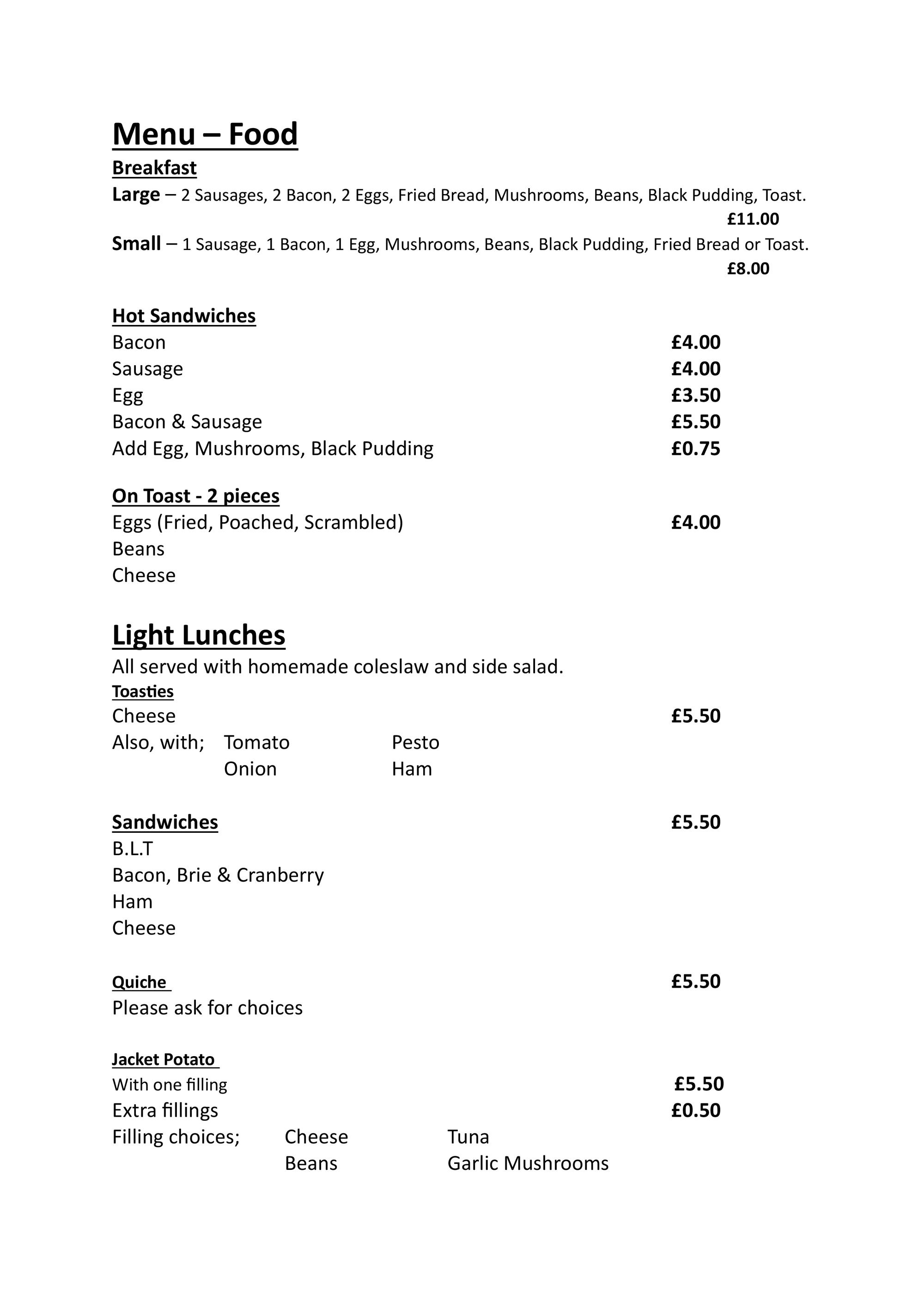 Main Menu Sample